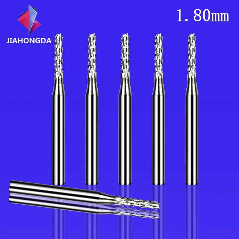 10 шт./компл. 2,00-1,10 мм титановое покрытие твердосплавное торцевое фрезерование резак гравировальный резец для подрезки кромок ЧПУ Маршрутизатор биты Концевая мельница для печатной платы машины