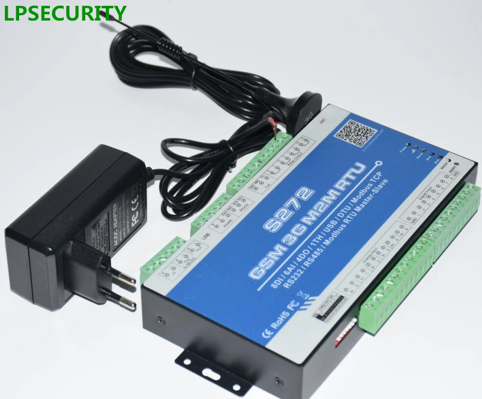 LPSECURITY GSM панель контроллера сигнализации GSM SMS GPRS 3g S272 RS458/232 Modbus RTU регистратор данных монитор температуры/влажности