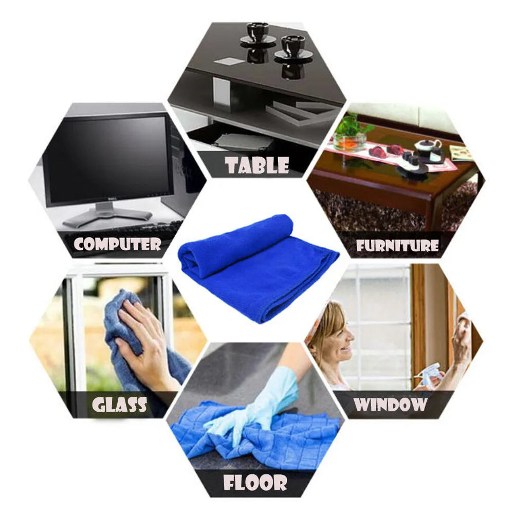 15PCS microwave cleaner Cloth Square Water Absorption Kitchen Car