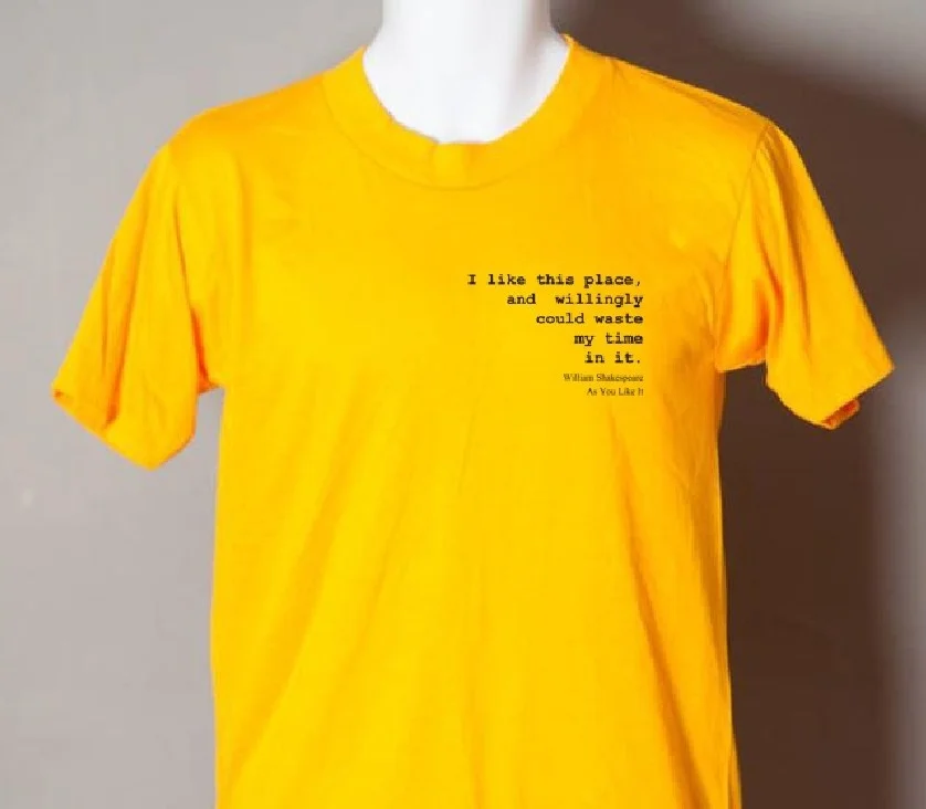Kuakuayu HJN Вильям Шекспир желтая футболка плавающая цитата мне нравится это место, и охотно может Потрать свое время в нем