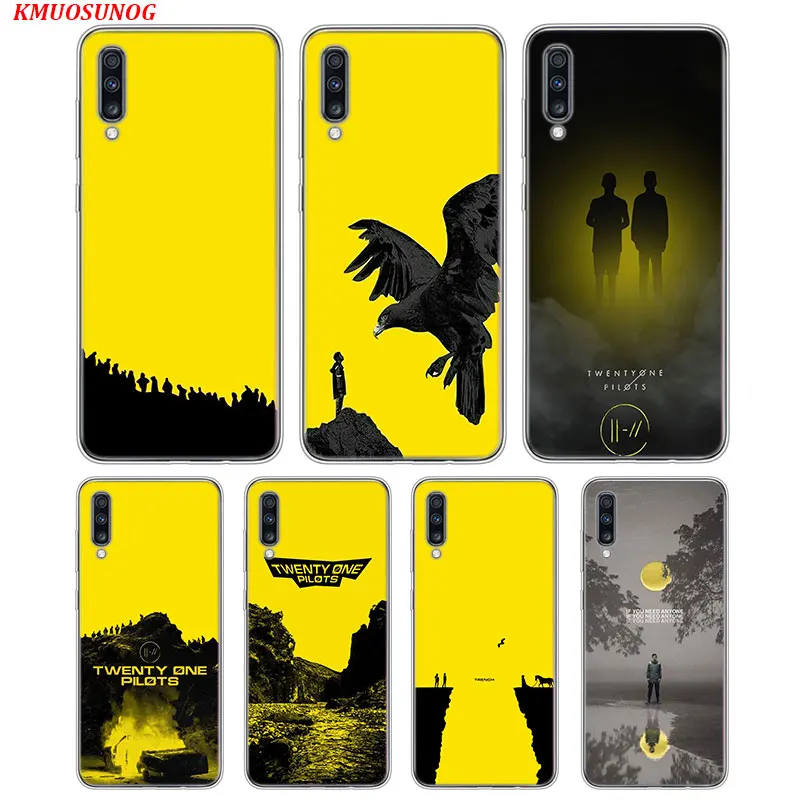 

Transparent Soft Silicone Phone Case Twenty One Pilots yellow Print for Samsung Galaxy A70 A50 A40 A30 A10 Case Cover