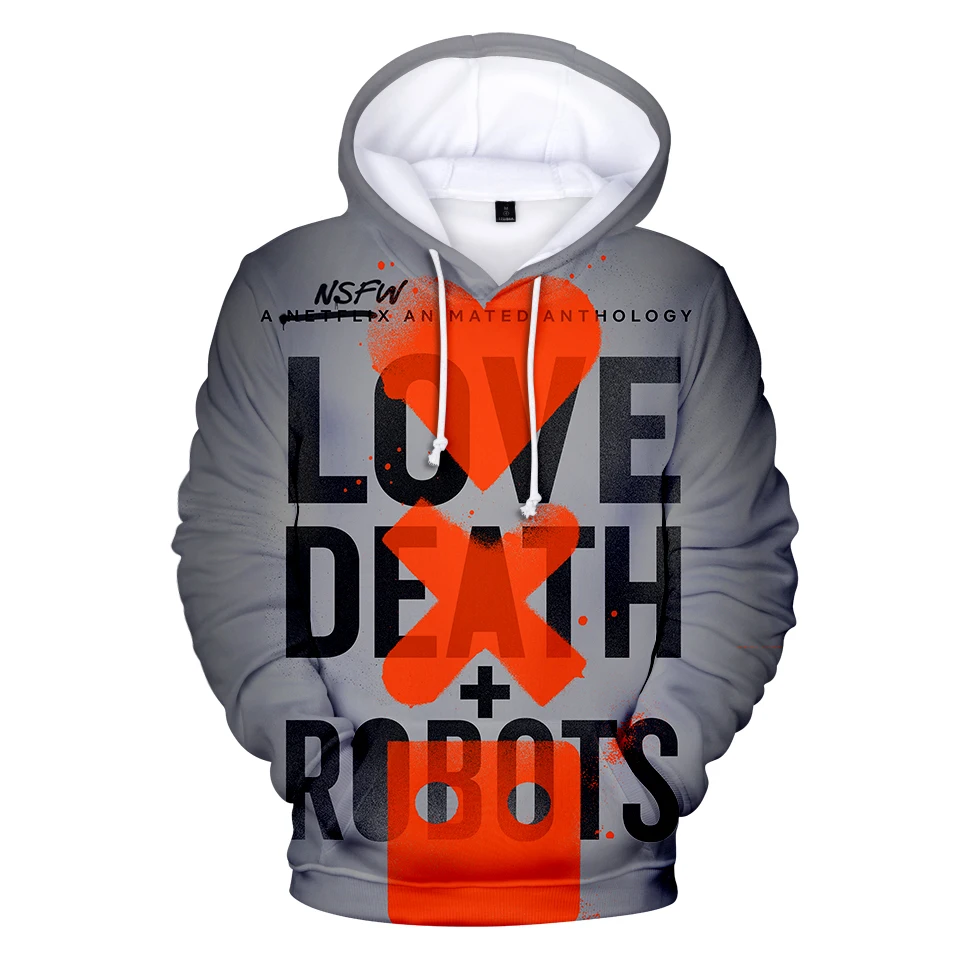 Лидер продаж толстовки и свитшоты с рисунком love death robots для мальчиков девочек