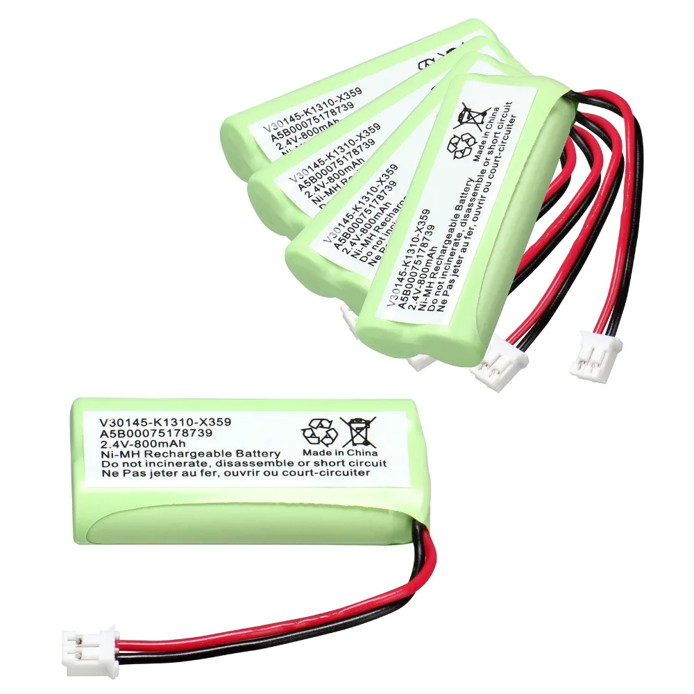 

4 PACK home phone battery walkie talkie battery 2.4 V 800 mAh Home Phone Battery for simens C28/42/46/42H/36H/360/365/X359