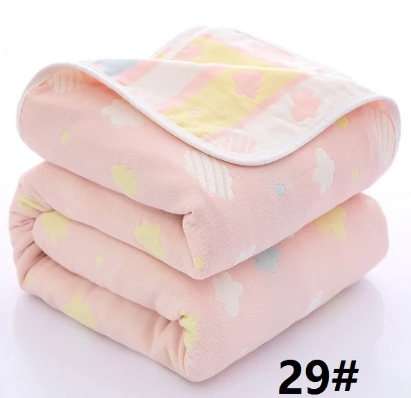 Чудесное детское Пеленальное полотенце из муслина и хлопка, 6 слоев, детское банное полотенце, одеяла для новорожденных, Bebe, одеяла для младенцев, обертывание 60*80 см