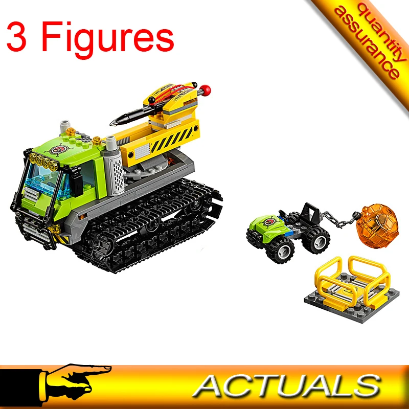 

02003 Bela 10639 Volcano Crawler Building Blocks City Volcano Explorers Model Bricks Toys Compatible Legoland 60122