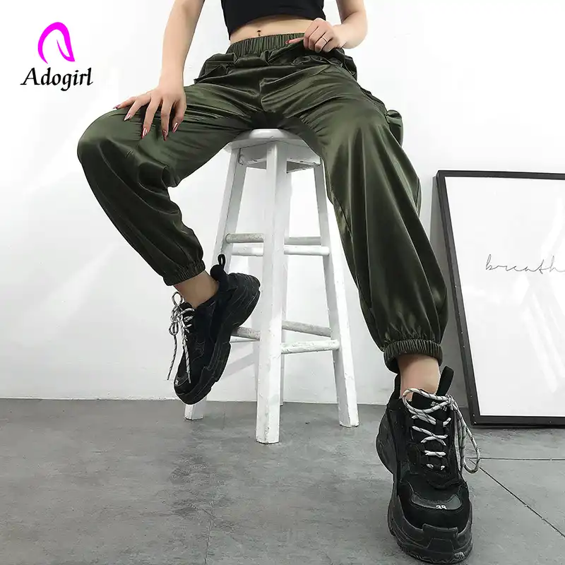 baggy green cargo pants womens