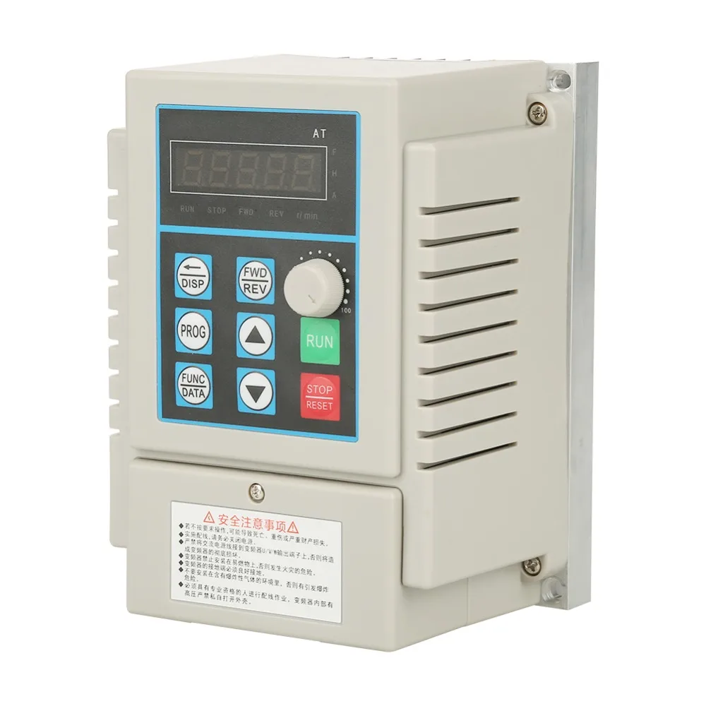 

AT2-0750X PWM Control AC 220V Variable Frequency Drive VFD Speed Controller for Single-phase 0.75kW AC Motor