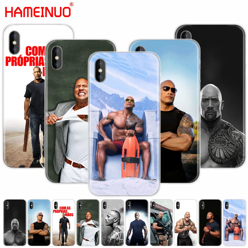 Hameinuo Custodia Per Cellulare Rock Dwayne Johnson Per Iphone X 8 7 6 4 4S 5 5S Se 5C 6S Plus