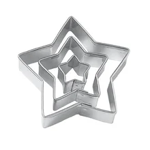 Резинки для печенья со звездами, набор из 3