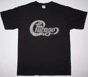 

CHICAGO LOGO BLACK T SHIRT ROCK REO SPEEDWAGON STYX FOREIGNER SOFT ROCK Print Short Sleeve T-shirt High Quality Top Tee