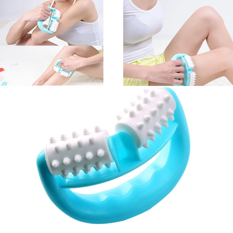 

Blue D Type Fat Control Roller Massager Cellulite Leg Abdomen Neck Buttocks Fast Anti Cellulite Anti Fatigue Face Lift Tools