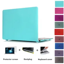 4 в 1 матовый защитный чехол для Apple macbook Air Pro retina 11 12 13 15 сумка для ноутбука Mac book 11,6 13,3 15,4''
