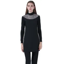 Leopard мусульманин купальники полный охват женские купальные костюмы женские Купальники раздельные купальники для мусульманская женщина бикини с капюшоном женские