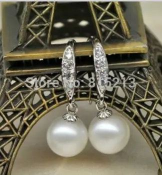 

wb00423 classic 10-11mm Australian south sea white pearl earrings