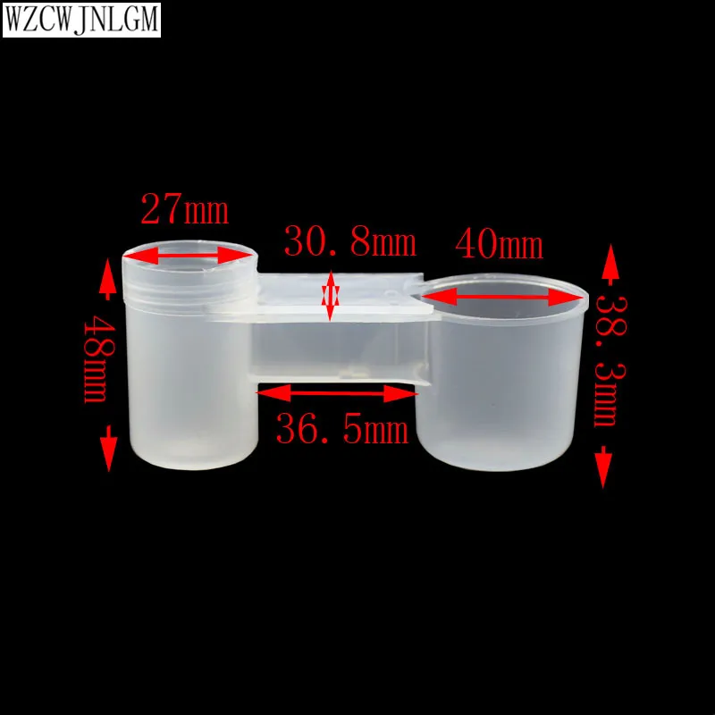 2pieces of portable plastic transparent water bottle bird feeder poultry pigeon waterer accessories