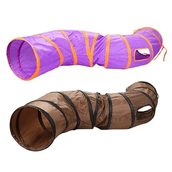 

Portable Cats Toy "S" Cat Toys Tunnel Long 1.2M Lovely Funny Design 2 Windows 2 Holes Cat Tunnel Toys Kitten Puppy Pet Supplies