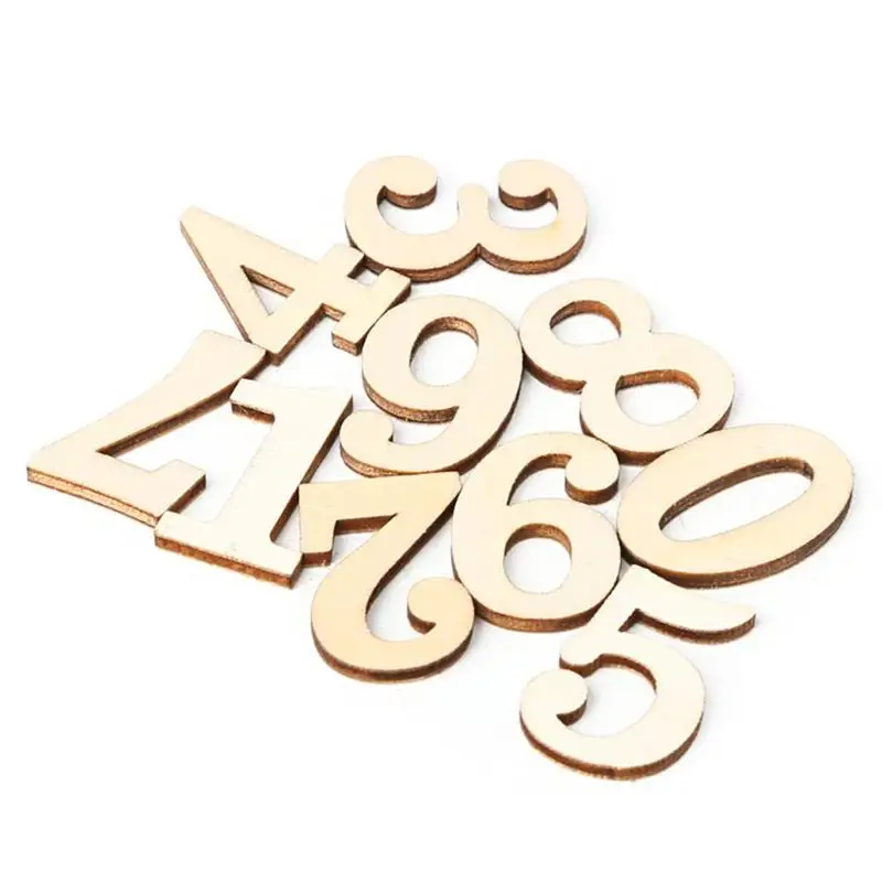 

10pcs/Pack Rustic Wooden Digital Number Arts Craft DIY Handcraft Table Scatter Home Decoration Photography Props Accessories