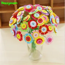 Happyxuan DIY Felt Button Flower Craft Kits Kindergarten Kids Creative font b Toys b font Children