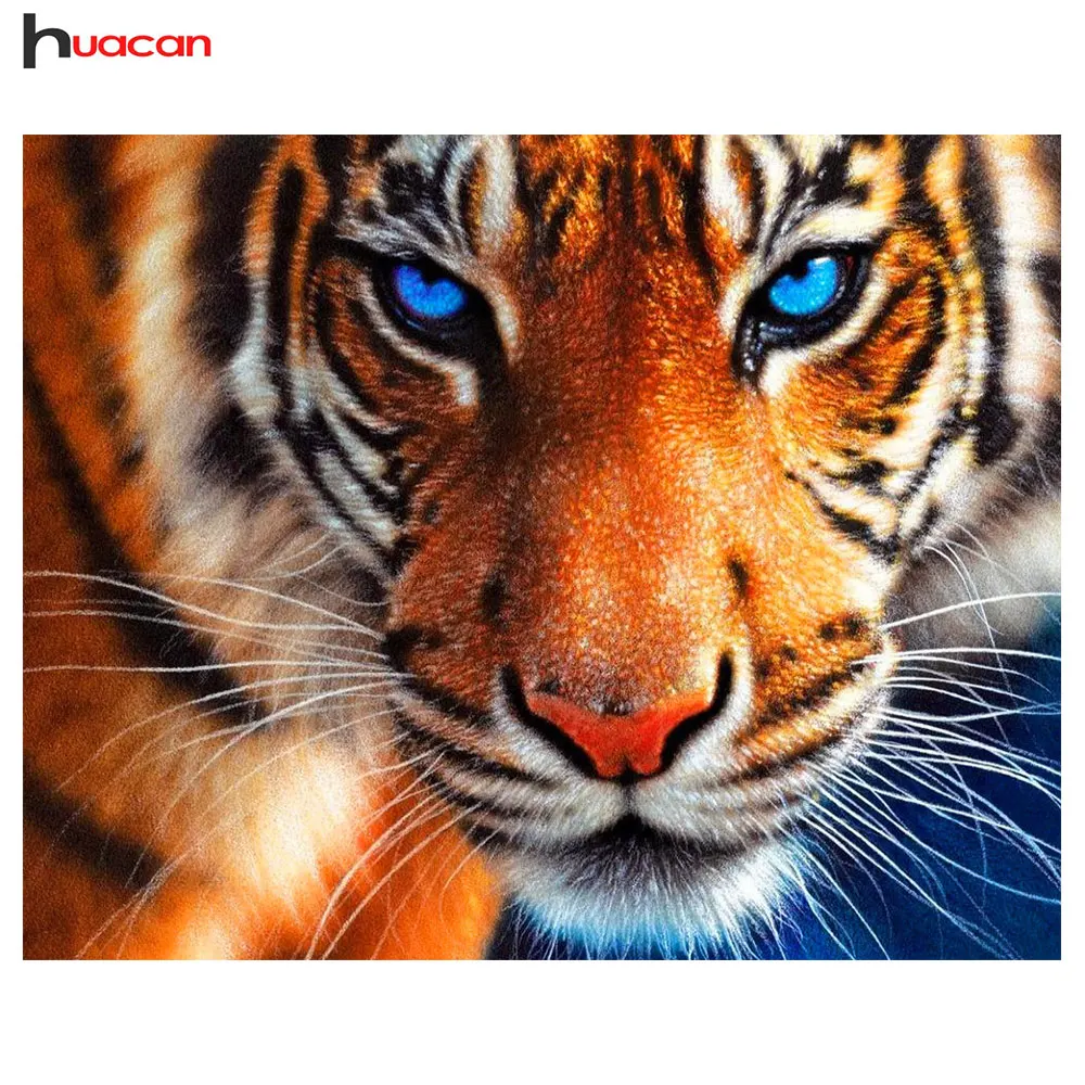

Diamond Painting Tiger Full Square Diamond Embroidery Animal Rhinestone Picture Diamond Mosaic Needlework Home Decor