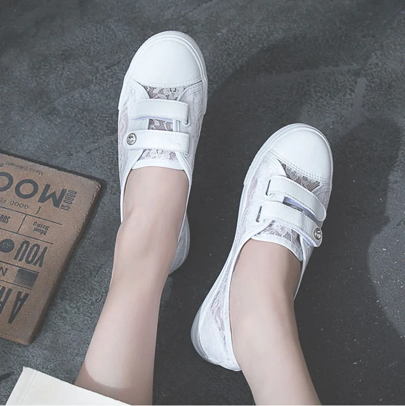

Women Shoes cutouts lace canvas hollow breathable platform Shoes woman sneakers 2019 fashion summer casual Ladies Shoes