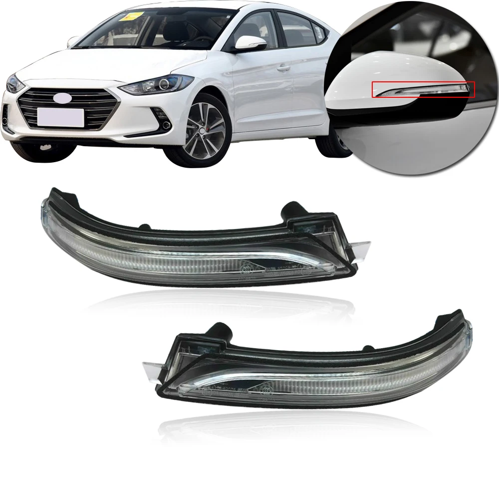 

CAPQX Side Rear View Mirror LED Turn Signal Light For Hyundai Elantra 2016 Saloon Sedan Mirror LED Turn light Flash light lamp