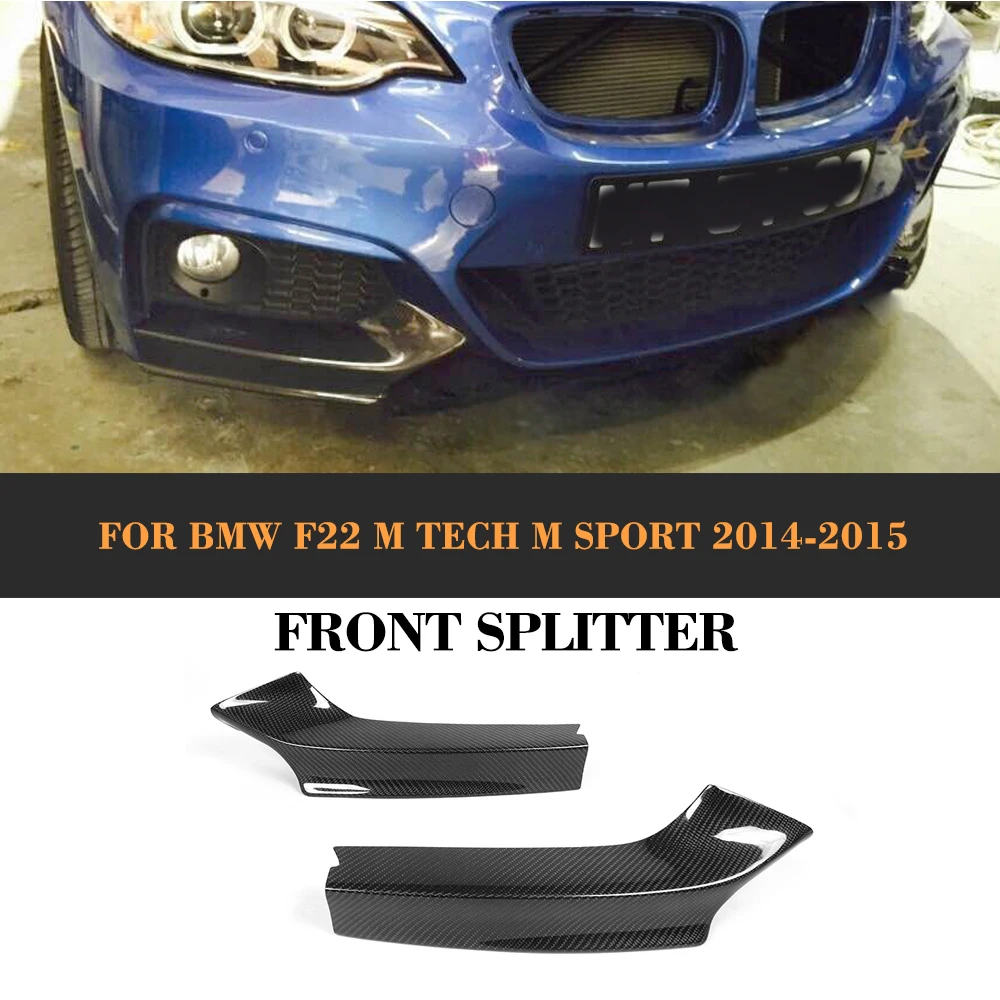 2 Series Carbon Fiber Front Bumper Splitter For BMW F22 M Sport 2 Door