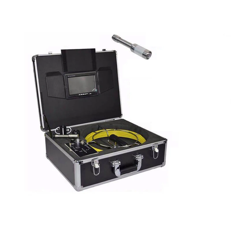 

SEWER PIPE DRAIN INSPECTION CAMERA WITH 30M CABLE 512Hz Transmitter 7 inch Color LCD SKID Recording Borescope Endoscope