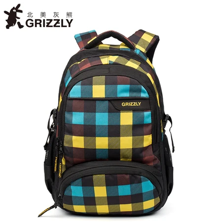 GRIZZLY, новинка, модный мужской рюкзак для ноутбука, для подростков, для мальчиков и девочек, многофункциональный, Mochila, водонепроницаемые школьные сумки, Большая вместительная сумка - Цвет: 1