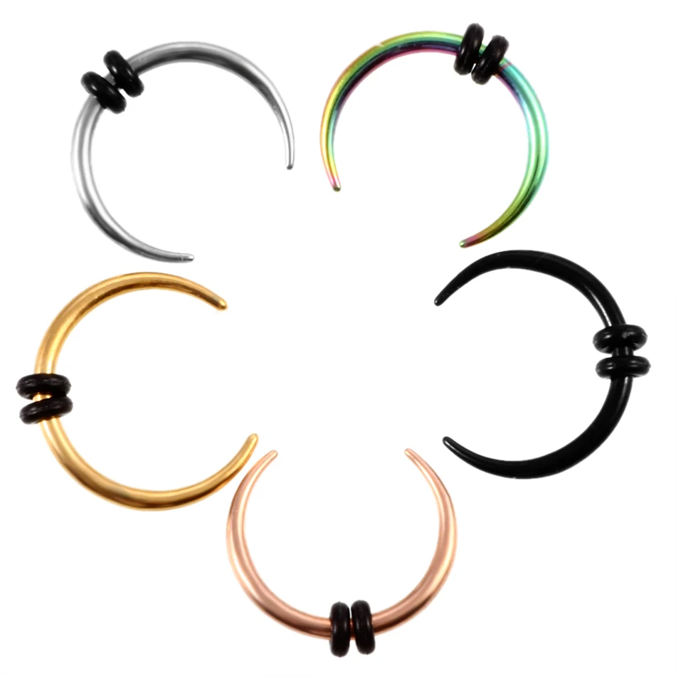 1PC-Steel-OX-Horn-Vintage-Nose-Septum-Hoop-Rings-Ear-Septum-Clicker-Horseshoe-Nose-Piercing-Ear