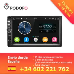 Pantalla Multimedia Podofo Универсальный 2 Din с Android, Авторадио, Navegador gps, contectividad Wifi