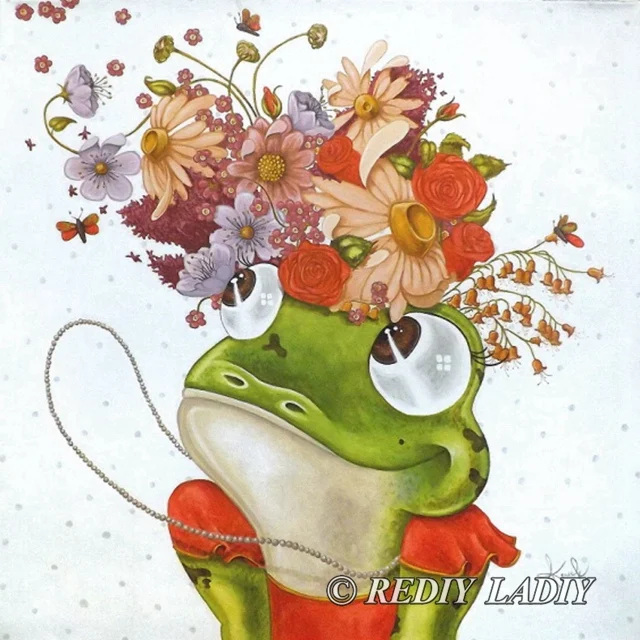 AW079 Алмазов картина Plein с рисунками героев из мультфильмов, рисунок лягушки Lady Diamond, вышитая бисером камни в форме ромба/Набор для рисования с круглыми камнями и полотном мозаичная картина с вышивкой - Цвет: AW079