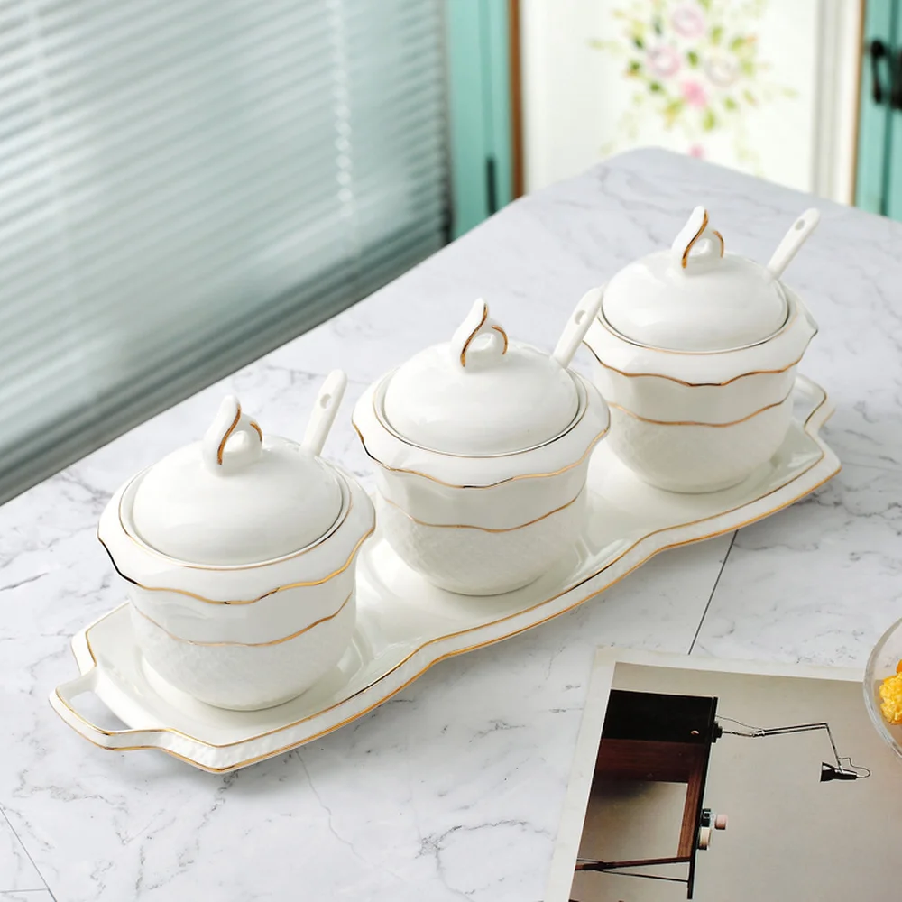 Кухонный керамический приправа набор банок бутылка масла солонка Чили контейнер для специй бытовые коробки для специй из трех частей wx9051345 Кухонный керамический приправа набор банок бутылка масла солонка Чили контейнер для специй бытовые коробки для специй из трех частей wx9051345