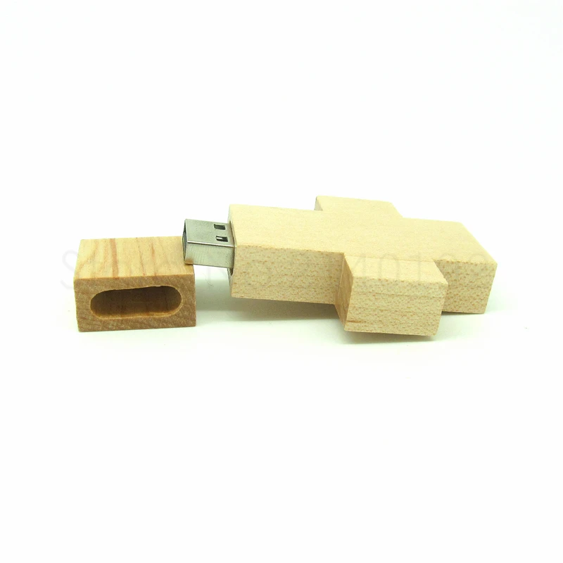 Usb накопитель в виде деревянного Креста флеш 4 Гб оперативной памяти 16 встроенной