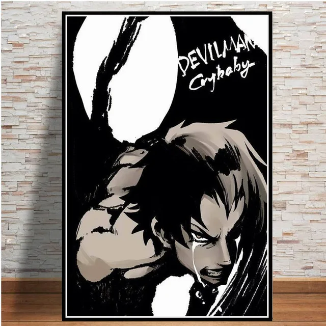 Картина на холсте для украшения дома, настенная живопись devilman crybaby, японское аниме, скандинавские картины, модульный плакат, прикроватный фон - Цвет: BO xianru510-14