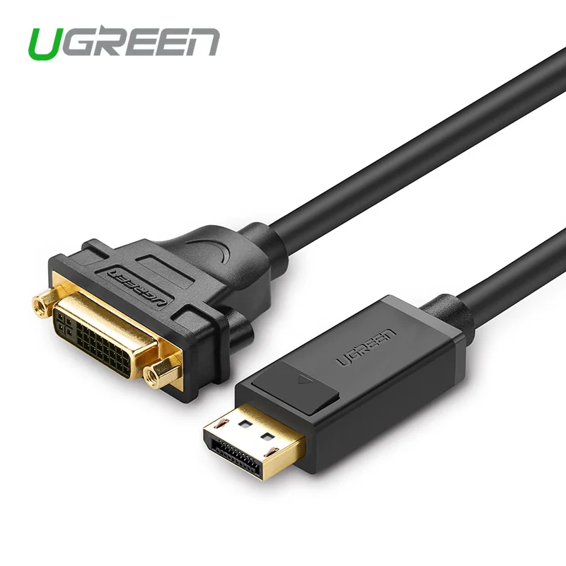 Ugreen Displayport DP to Female DVI кабель HD 1080P позолоченный с защелками для подключения видеокарт/Apple PC Projecto