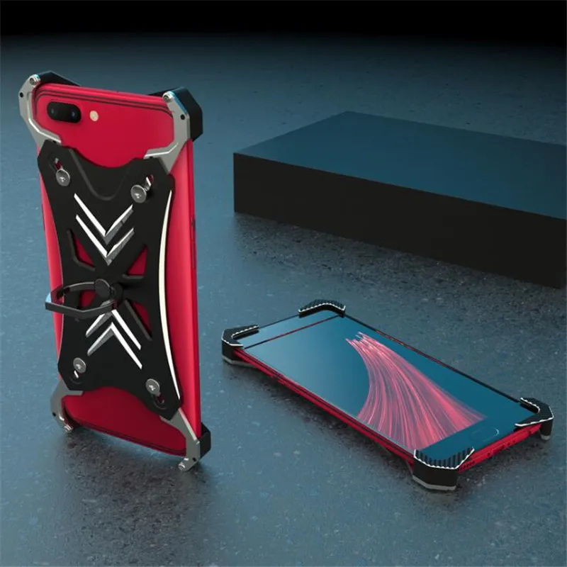 R-JUST Case For OPPO R11/R11 Plus Luxury Doom Heavy Duty Armor Metal Aluminum Phone Cases R11 Capa | Мобильные телефоны и