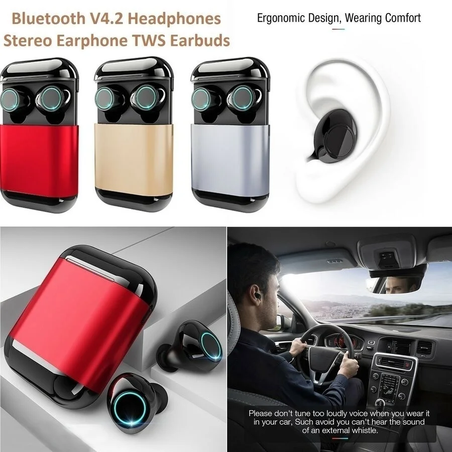 Мини беспроводные Bluetooth наушники 5,0, Двойные стерео магнитные спортивные наушники для смартфона