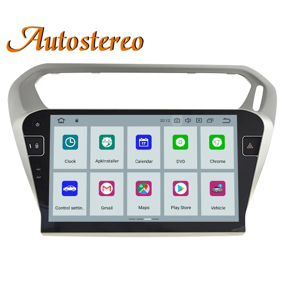 Cheap Android 9 car GPS navigation multimedia For PEUGEOT 301 For Citroen Elysee 2014+ radio tape recorder auto stereo no DVD player 1
