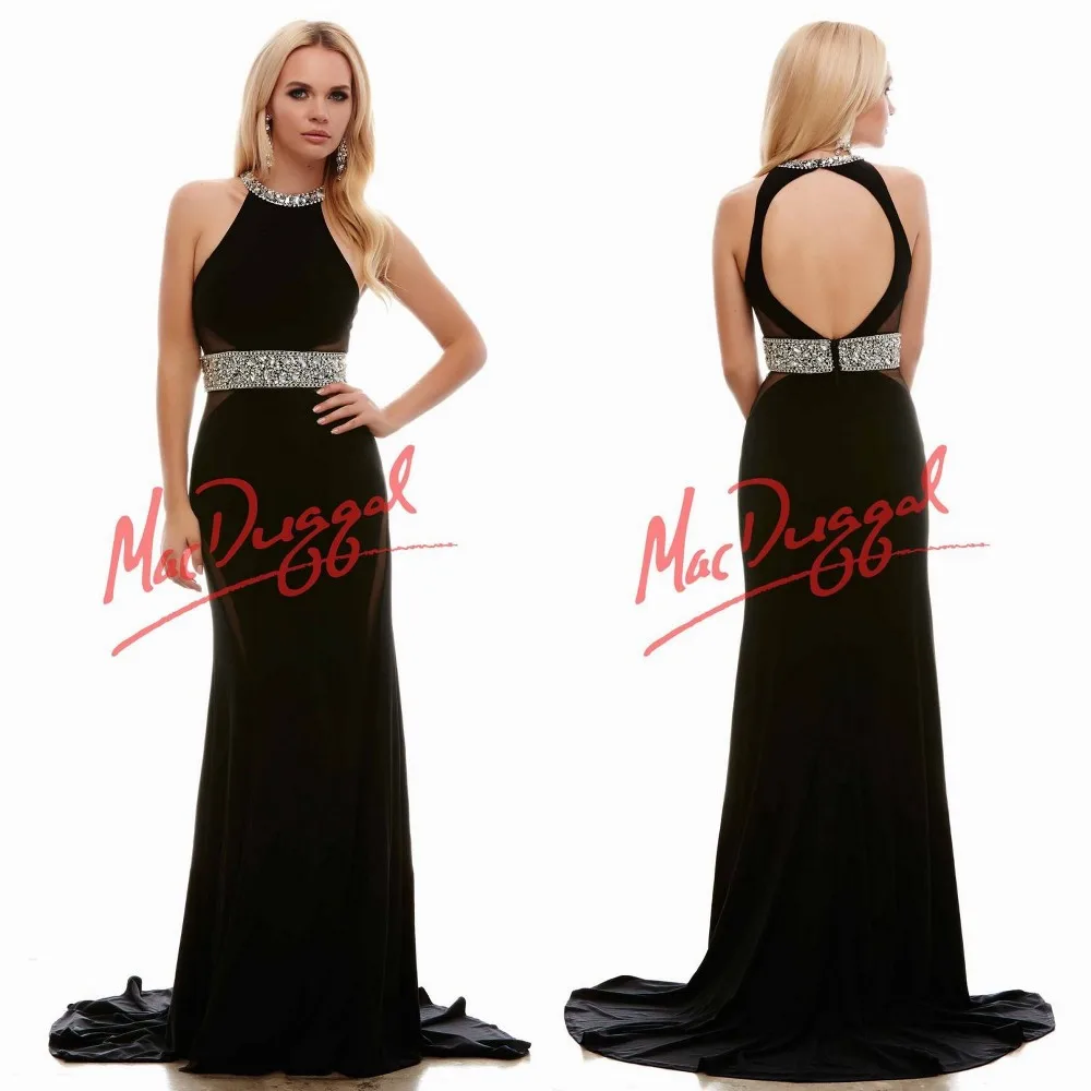 Halter top abiti da sera nero 2015 con strass cintura buco della serratura  indietro lungo vestito da partito piccolo treno senza maniche|dress  naughty|dress ballerinadress parts - AliExpress
