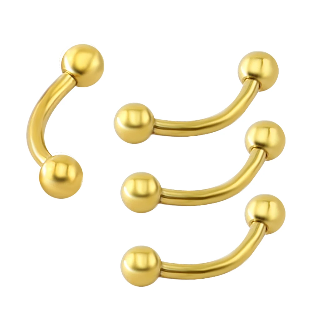 Cheap gold fashionable design eyebrow barbell sizes body jewelry