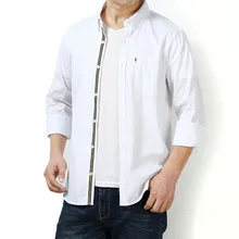 Fat Guy высокое качество плюс размер 5XL 6XL 7XL грудь расширяющийся Оксфорд Чистый хлопок однотонный деловой Повседневная рубашка с длинными рукавами розовый