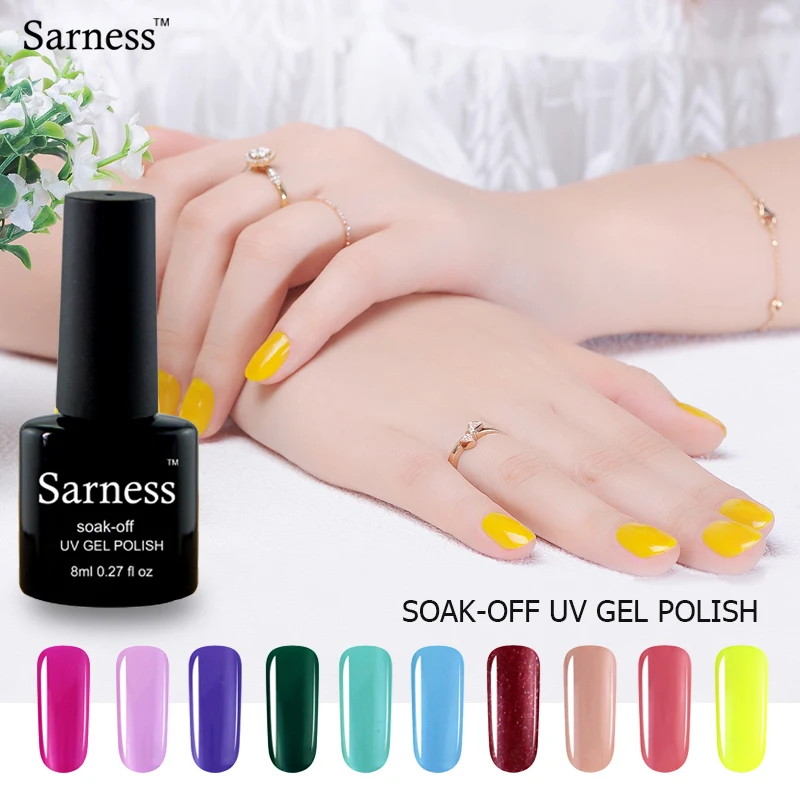 Sarness Brand Gel Nail Polish Lucky Fashion Pure Color UV LED Lamp Nail