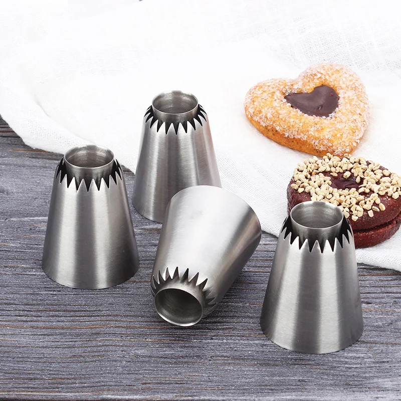 

Sulta Ne Ring Cookies Mold Icing Piping Nozzles Sultan tube Stainless Steel Russian Cake Pastry Tips Dessert Decorators 5667