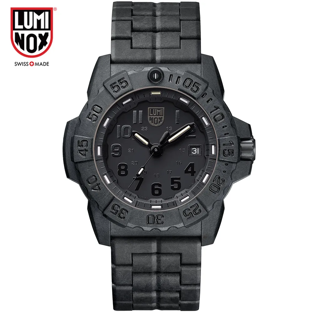 Luminox Часы мужские Relojes Hombre военные мужские часы кварцевые спортивные часы мужские s часы брендовые Роскошные водонепроницаемые Relogio Masculino - Цвет: XS.3502.BO