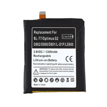 

100% NEW Top Capacity 3300mAH Replacement Li-ion Battery For LG Optimus G2 BL-T7 D802 D800 D801 L-01F LS980 Battery