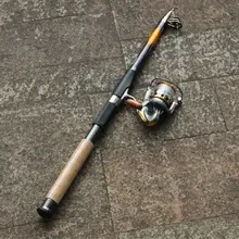 6 секций 3,0 м литье из углеродного волокна Удочка+ DC5000 спиннинговая Рыболовная катушка набор рыболовных снастей