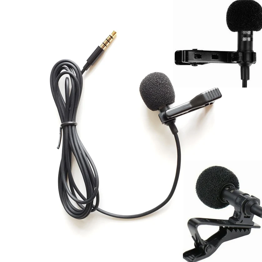 

200Pcs Professional For IOS Android Mobile Phone Portable Mini Stereo HiFi Sound Quality Condenser Microphone Clip Lapel Mic