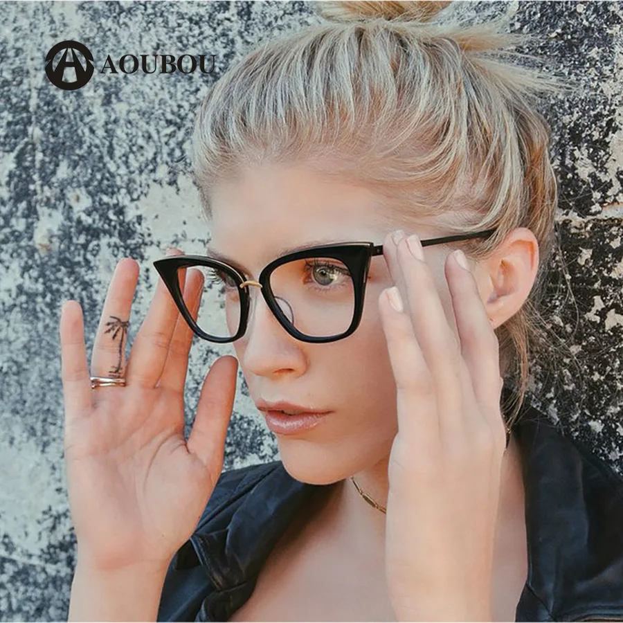 

Cateye Eyeglasses Rim Glasses Women Eye Prescription Myopic Reading Glasses Spectacle Frame Oculos De Grau Female B004