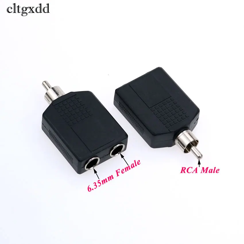Cltgxdd 6 35 мм RCA адаптер 1x штекер на 2x6 моно Гнездовой конвертер RICH TECH разъем оптом |