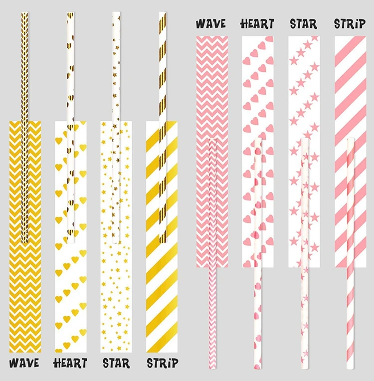 25pcs Paper Drinking Straws Graduation Party Decoration Just Married Babyshower Boy Girl 21st 30th 40th 50th 60th Birthday